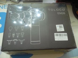 TOLOCO EM26 HANDHELD PERCUSSION MASSAGE GUN, BLACK NEW