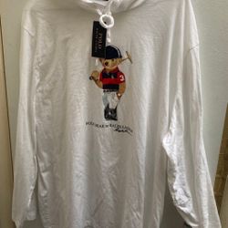 Men's Polo Bear Long Sleeve Hooded T-shirt by Polo Ralph Lauren