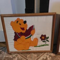 Vintage Mexican Handmade Framed Art