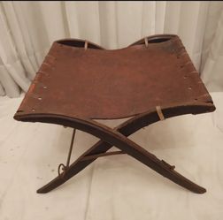 2 Antique Luggage Stool