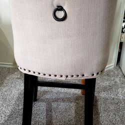 Beige Tweed Barstool 