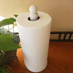 White Marble Paper Towel Holder - Vintage