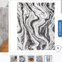 Large marbled area rug