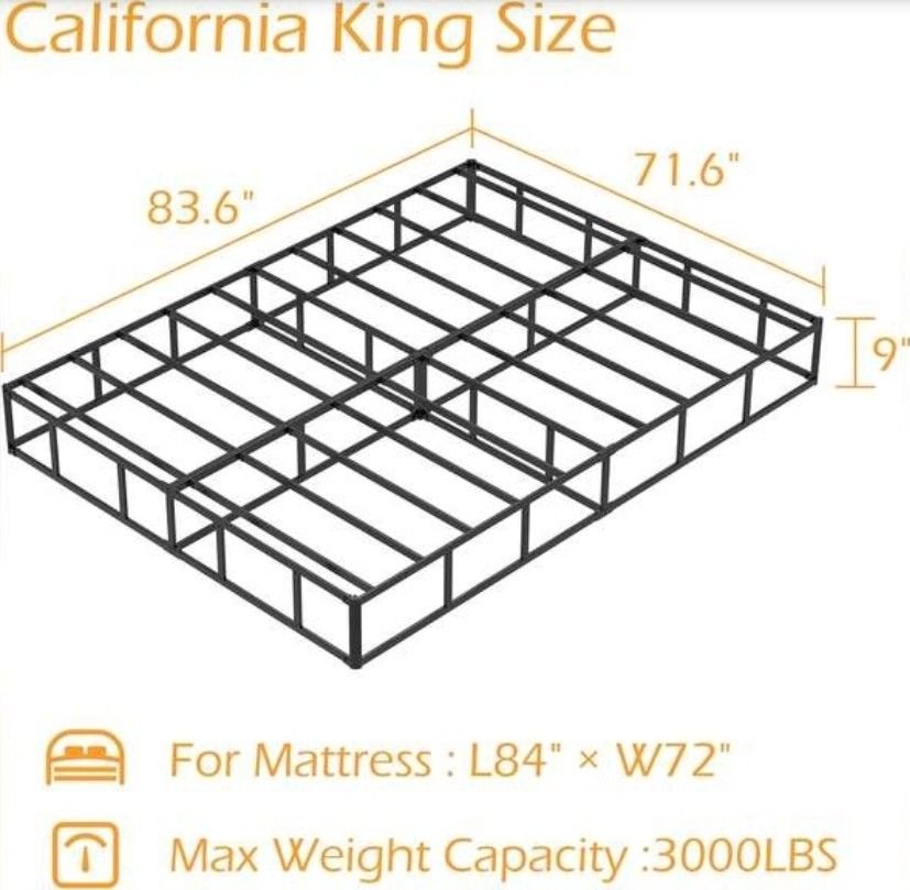 10/24#237 California King Box Spring 9 Inch