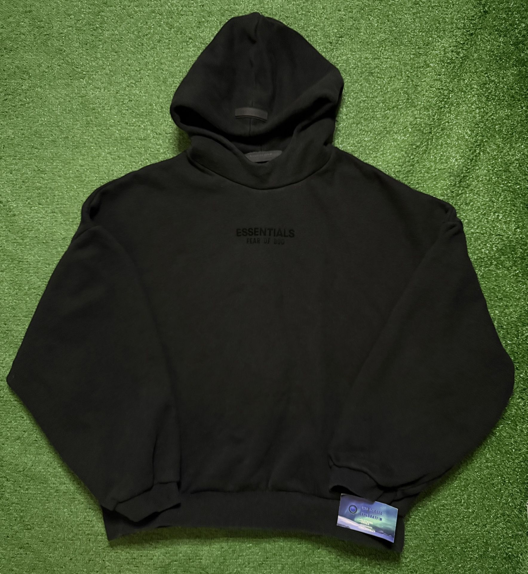 Fear Of God Essentials Hoodie Jet Black Large