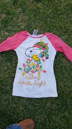 Snoopy peanuts youth Christmas shirt
