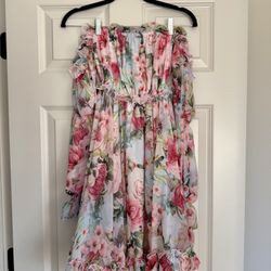 Boutique Floral Off-Shoulder Dress – Uni Size – New