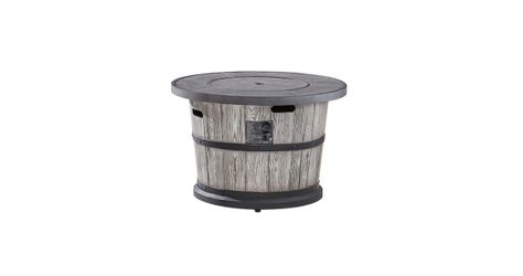 Hampton Bay 36” x 24” liquid propane distress gray fire table at 40% off retail only $389