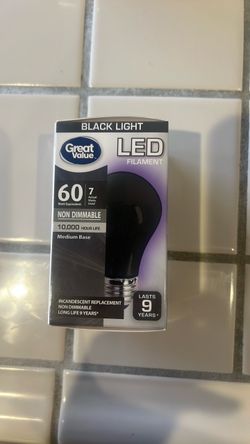 Great Value Black Light LED Filament Bulb 60W