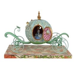 $100 ENESCO DISNEY TRADITIONS BY JIM SHORE CINDERELLA IN PUMPKIN COACH 