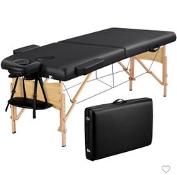 Portable Massage Table with Carry Case Bag Black