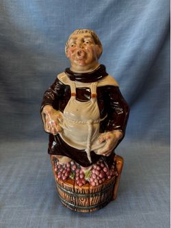 Vintage Barsottini (1969) Grape Stomping Monk Wine Decanter - Great Condition!