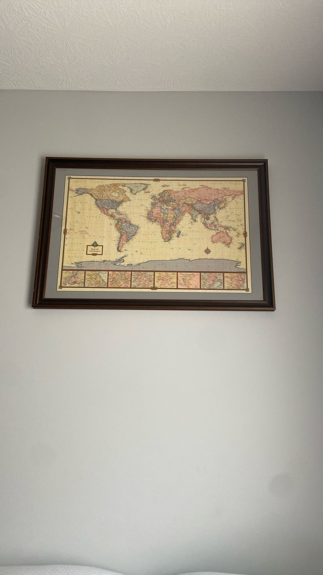 framed ancient map