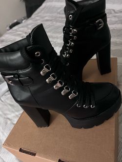 Susanny Black Platform Boots