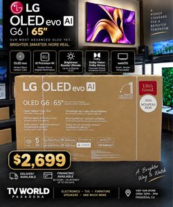 LG OLED G6 65-Inch 4K Smart  BRAND NEW TV