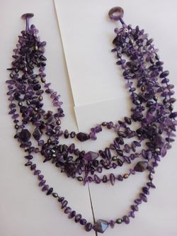 LAYERED WATERFALL AMETHYST NECKLACE