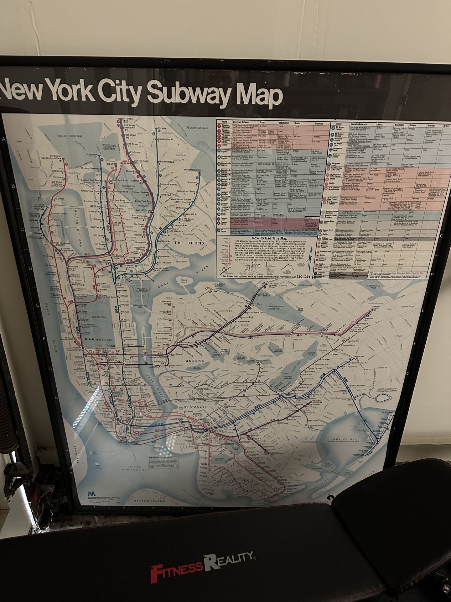 NYC subway Framed Map (FREE)