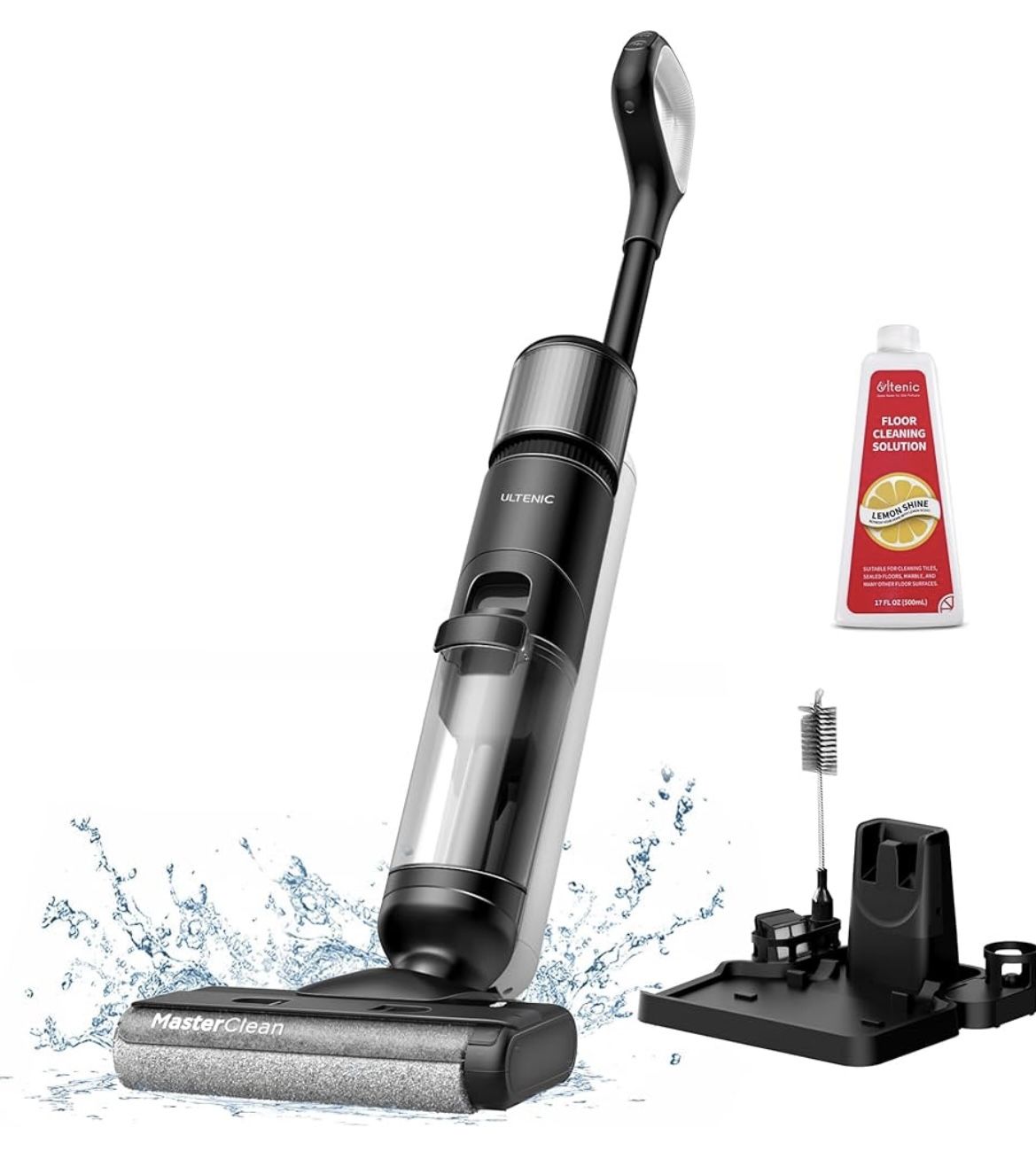 Ultenic Wet Dry Vacuum Cleaner,Cordless Vacuum Mop Combo with Self-Cleaning,Smart Mess Detection,50mins Runtime,3-in-1 Vacuum Mop for Hard Floors,Edge