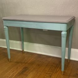 Piano Bench Solid Wood Painted & Distressed Vintage 