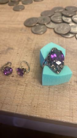 925 set earrings  with ring