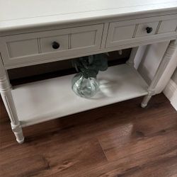 Grey Farmhouse Console Sofa Table
