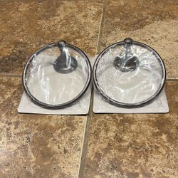 2 New Bronze Hand Towel Holders