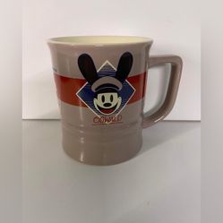 DISNEY 12 oz COFFEE MUG CUP OSWALD &amp; ORTENSIA SUPER SERVICE STATION CA ADVENTURE 