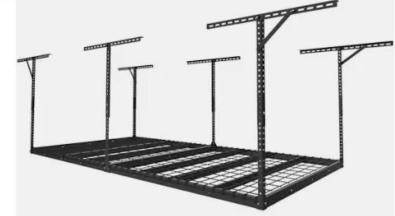 4x8 Overhead Garage Storage Rack Organization, Adjustable Ceiling ...