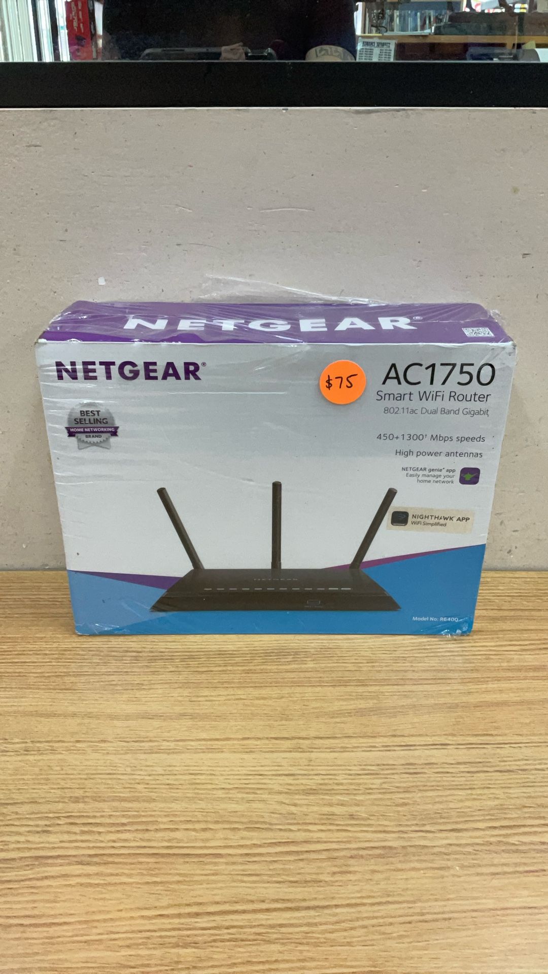 NETGEAR R6400 AC1750 SMART WIFI ROUTER.