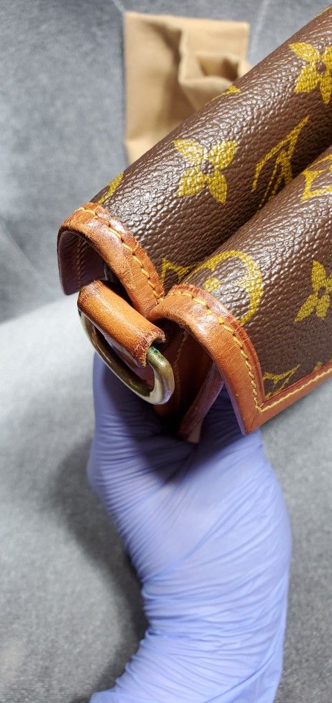 Women's VINTAGE LOUIS VUITTON Monogram Double Sac Biface Crossbody  Flap Bag RARE