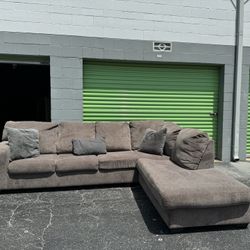Beautiful Brown Sectional Free Delivery