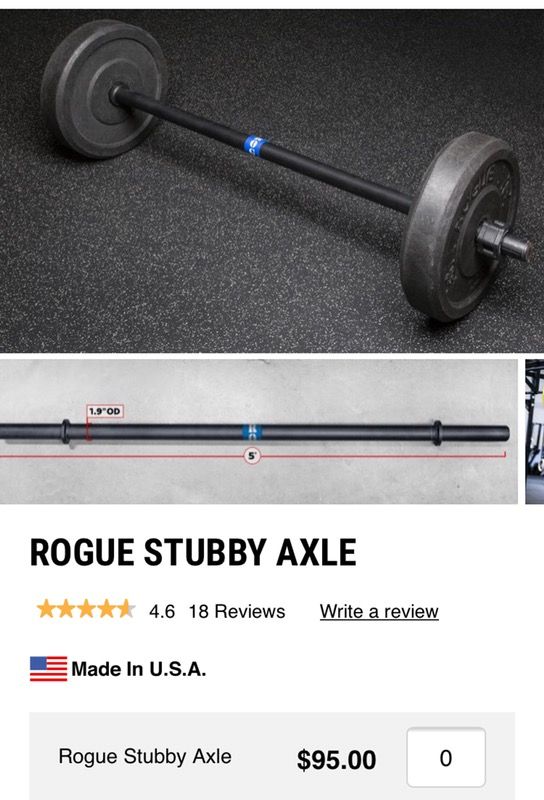 Rogue Stubby Axle bar