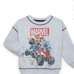 NWT Marvel monster jam sweatshirt size 12 months 