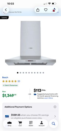 Bosch 30 inch hood