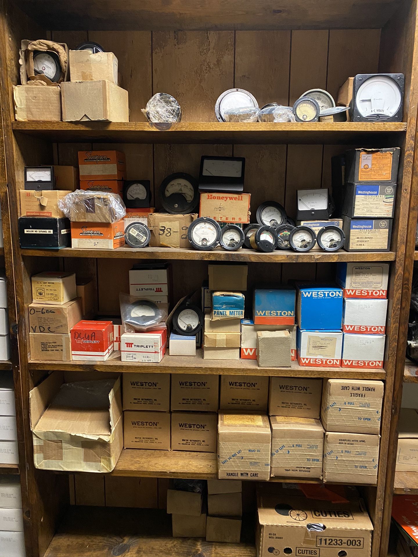 Lot Of Approximately 100 Vintage Panel Meters