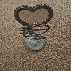 Vintage Heart Mirror Vanity Jewelry Tree