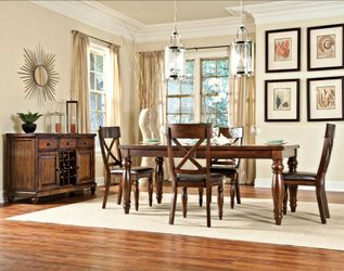 🌟 Solid Mango Wood 9-Piece Dining Set – Expands 6 to 8 Seats (Includes 8 Chairs)