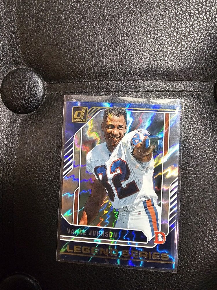VANCE JOHNSON BRONCOS LEGENDARY SERIES DON RUSS PANINI NFL SPORTS CARD!
