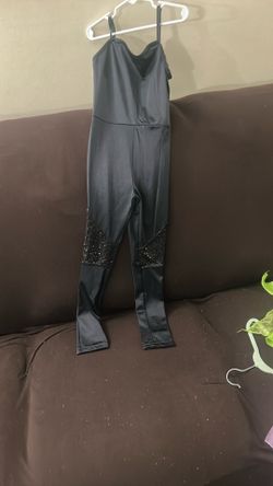 Black Child Body Suit With Sequins