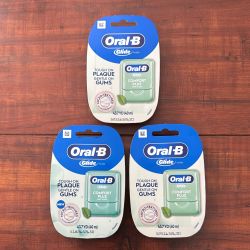 Oral B Glide COMFORT PLUS Mint Floss; Tough On Plaques, Gentle On Gums: 43.7 Yards Each (3 For $12)