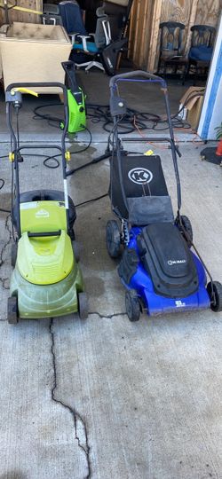 Sun Joe & Kobalt Electric Lawn Mowers – Lot of 2
