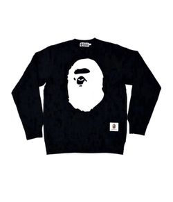 Bape Crewneck From 2022 Release Black With White