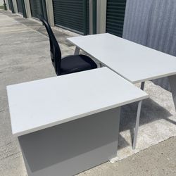 Desk L Or Can Be Desk And File Cabinet $150