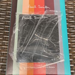 Paul Smith 3 Pack (1 Black; 1 White; 1 Gray) ORGANIC Cotton Stretch Boxers - Long Trunk - Large 