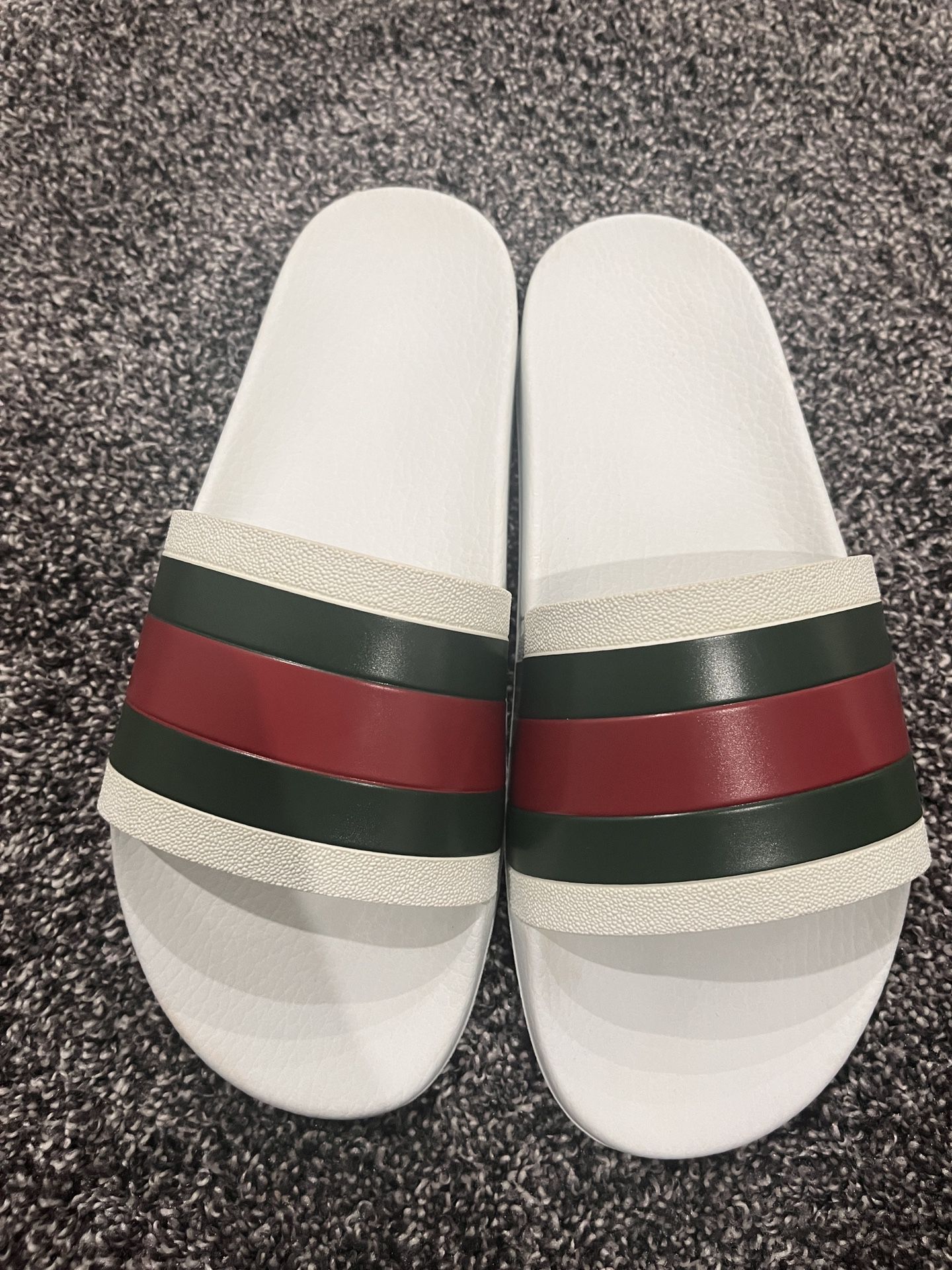 Gucci Men's Web Signature Stripe Slide Sandals