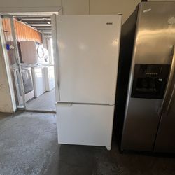 Bottom Freezer Refrigerator 30” Wide Great Condition 
