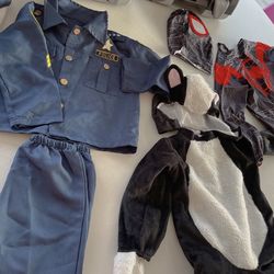 Kids Halloween custom.Spiderman, skunk ,& police officer 3 For $20