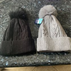 2 Lil Girls Beanies