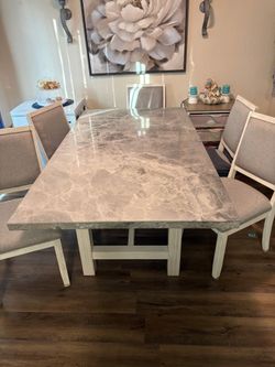 Marble Top Dining Set
