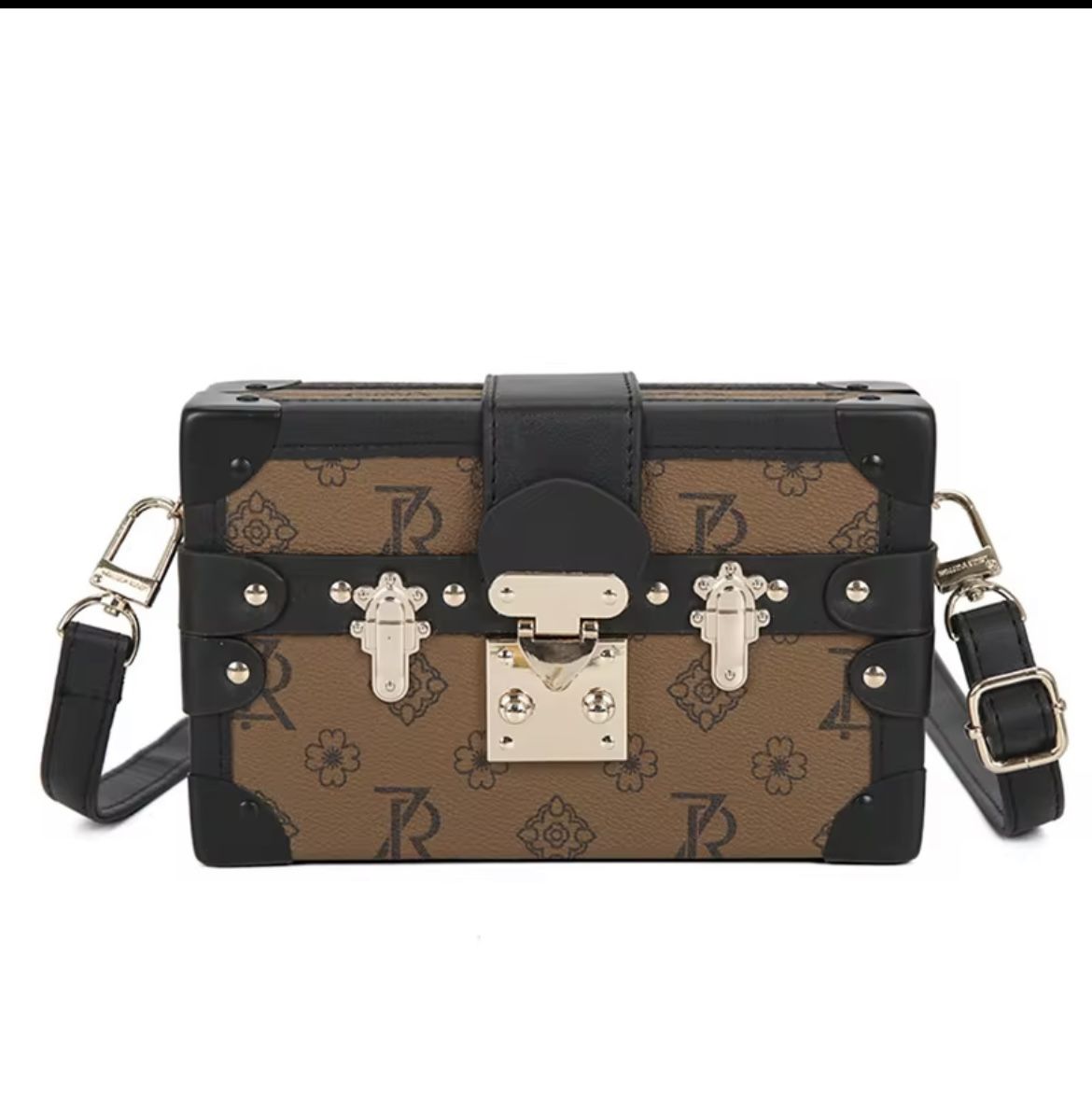 New Women PU Leather Shoulder Box Handbag